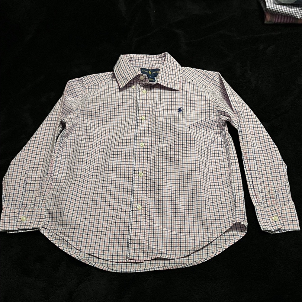 Ralph Lauren Men's Plaid Shirt - Blue and White